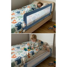 Wellgro Littles 150*48 cm Mavi Yatak Bariyeri, Çocuk Yatak Korkuluğu
