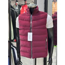 Erkek Dik Yaka Şişme Yelek Fermuarlı Slim Fit Günlük Spor Şişme Yelek Yeni Sezon