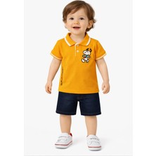 Chicsy Baby Erkek Bebek Pamuklu Polo Takım Pantolon Üst Ikili Takım Düğün Doğum Günü Nişan Nikah Bayram