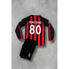 Çağrı Giyim Nostaljik Ac Milan Ronaldinho Uzun Kollu Çocuk Forma