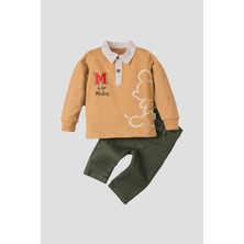 Kidex’s Baby Erkek Bebek Mickey Polo Takım Pantolon Üst Ikili Takım