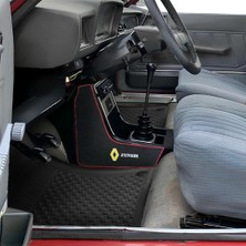 Ulus Tekstil Renault 12 Toros Vites Orta Konsol ‘’logolu’’ Yan Kaplama Siyah Koruma Halısı | 2’li Set
