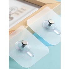 Privo Ultra Güçlü Vantuzlu Vidalı Askı 4 Adet Delgisiz Yapışkanlı Çerçeve Tablo Askısı Pinli Kanca