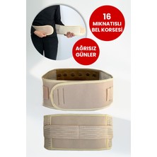 Allians Ağrı Giderici Manyetik Terapi Kemeri, Isı Tutan, 16 Mıknatıslı Bel Destekçisi