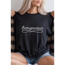 Velmora Fashion Unisex Oversize 24/1 Penye Dtf Baskılı Tişört - DTF298