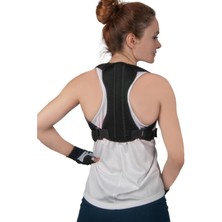 Allians Siyah Unisex Yeni Nesil Dik Duruş Korsesi, Kamburluk Önleyici, Terletmez