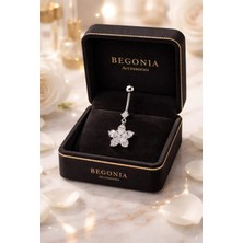 Begonia Accessories 316L Cerrahi Çelik Göbek Piercing Zirkon Taşlı – 2026 Fashion Premium Seri Belly Button Piercing – Kararma Yapmaz, Alerji Karşıtı, Paslanmaz Çelik Göbek Küpesi – Kadın Trend Takı - GP13