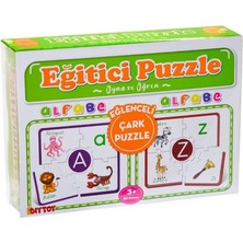 Aesco Çocuk 7197 Çark Puzzle Alfabe -Dıytoy