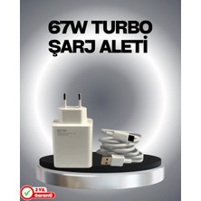 67 Watt Güvenli Hızlı Şarj Adaptörü Samsung M31 M33 M51 Uyumlu Nemere