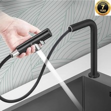 OEM Mutfak Evye Bataryası Pencere Önü Asönsörlü Su Arıtma Çıkışlı Spiralli Yeni Sistem Mat Siyah Ithal