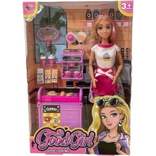 Aesco Eğitici Çocuk  Oyuncak WG66748 Vardem Kutulu   Kafe Işleten Bebek Set 11,5 Inç