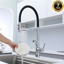 OEM Mutfak Evye Bataryası Bas Çek Su Arıtma Çıkışlı 3 Fonksiyon Esnek Spiralli 7 Yıl Garantili Ithal