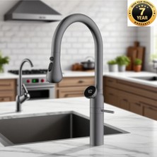 OEM Mutfak Evye Bataryası Dijital LED Ekranlı 3 Fonksiyonlu Spiralli Fiskiye Ithal 7 Yıl Garantili