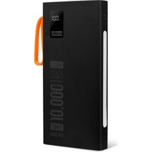 Epilons Powerway QC10-PD 10.000 Mah Dahili Kablolu ve Fenerli Hızlı Şarj Power Bank