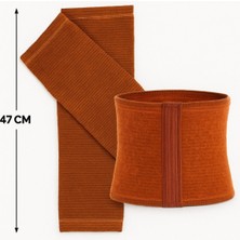 Allians Kışlık Uzun Deve Tüyü Dizlik Bel Korsesi Set, Sıcak ve Rahat Kullanım