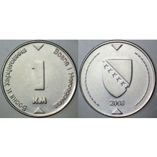 Banknoting Bosna Hersek 1 Marka 2008.