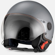 Vespa Kask Langhe Dj Gri-Turuncu