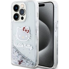 Apple iPhone 15 Pro Uyumlu Kılıf Hello Kitty Orjinal Lisanslı Ikonik Sıvılı Glitter Kapak