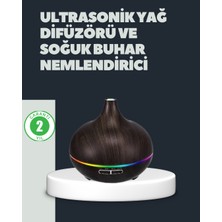 550ML Ultrasonik Hava Nemlendirici ve Aromaterapi Difüzörü Nemere