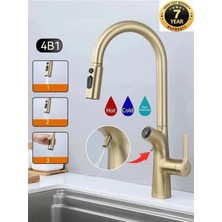 OEM Mutfak Evye Bataryası Bas Çek Su Arıtma Çıkışlı 3 Fonksiyon Fiskiye Spiralli 7 Yıl Garantili Ithal