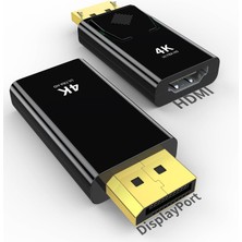 Derwell 4K Displayport Dp Için HDMI 1080P Ultra 4K@30HZ Adaptör Dönüştürücü Displayport Erkek To HDMI Dişi Çevirici Ultra Hd Adapter