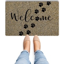 Bert Welcome Pati Izli Dijital Baskılı Pvc Kapı Önü Paspası Kaymaz Tabanlı Modern Giriş Paspası