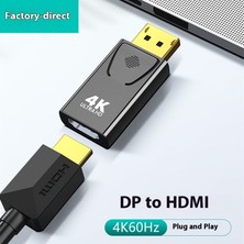Derwell Dp To HDMI 30@60HZ Dönüştürücü 4K Ses ve Video Senkronize Iletim Dönüştürücü Displayport To HDMI Kablo Çevirici Adaptörü
