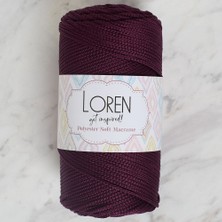 Bucuks Loren Polyester Soft Macrame Patlıcan Moru El Örgü Ipi - LM038 - 34443