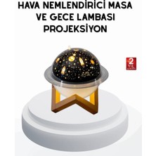 Nemere USB Mini Hava Nemlendirici ve Projeksiyon Lamba – Taşınabilir, Sessiz, Dekoratif Aromaterapi Cih