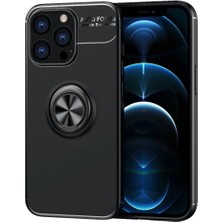 Mey İthalat Mey Ithalat®  iPhone 13 Pro Max Kılıf Range Yüzüklü Silikon - Siyah