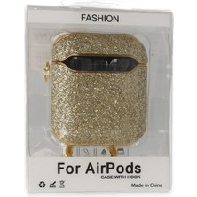 Mey İthalat Mey Ithalat®  Airpods 2 (2.nesil) Spell Simli Kılıf - Gold