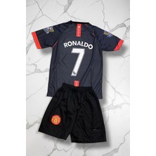 Çağrı Giyim Nostaljik Manchester United Ronaldo 2008 Siyah Çocuk Forma