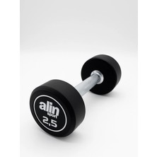 Alin Sport 2,5 kg Kauçuk Kaplı Profesyonel Olimpik Dumbbell ( Dambıl ) - Beyaz Alin