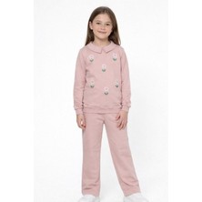 Drn Nakışlı Kız Çocuk Sweatshirt Takımı