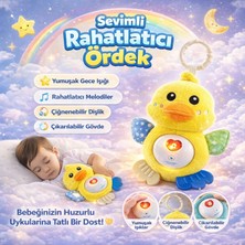 Vardem Sevimli Rahatlatıcı Ördek – Işıklı, Müzikli ve Diş Kaşıyıcılı Uyku Arkadaşı