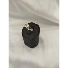 Generic 925 Ayar Gümüş Kadın Yüzüğü Sonsuzluk Detaylı– Tektaş Model/ Ölçü No: 13