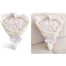 Özel Tasarım Ayıcıklı Papatya Aranjmanı – Solmayan Çiçek Romantik Hediye