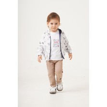 Chicsy Baby Tarz Play Time Figürlü Çift Taraflı  Kapüşonlu Su Geçirmez 3\'lü Yağmurluk Takımı