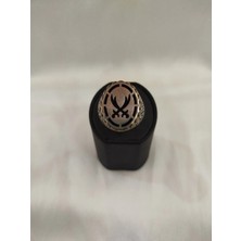 Generic 925 Ayar Gümüş Işlemeli Erkek Yüzük – El Işçiliği/ Ölçü No: 26