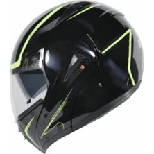 VRT Çene Açılır Vizörlü Kask [MD-808] [siyah - Sarı]