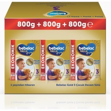 Delixa Gold 3 Çocuk Devam Sütü, 3X800GR 9-12 Ay
