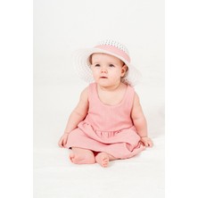 Chicsy Baby Tatlı Fitilli Şapkalı Fiyonklu Kız Bebek Elbisesi