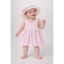 Chicsy Baby Tatlı Fitilli Şapkalı Fiyonklu Kız Bebek Elbisesi