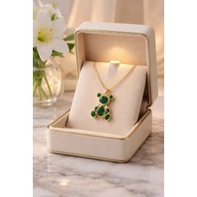 Begonia Accessories Ithal Çelik Altın Kaplama Kolye Zincir Set Figürlü Zirkon Taşlı Paslanmaz Kararmaz Unisex 45CM+5CM Boy - 10