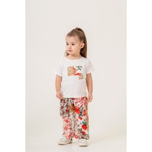 Chicsy Baby Tatlı Çiçek Desenli Oversize Rahat Kesim Kız Bebek Takımı