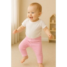 Chicsy Baby Unisex Bebek Düz Renkli Organik Kumaş Tayt Ilkbahar Yazlık 3-12 Ay