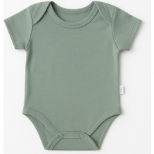 Chicsy Baby Unisex Bebek Organik Pamuklu Çıtçıtlı Kısa Kollu Zıbın Body 0-12 Ay