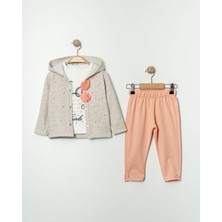 Chicsy Baby %100 Pamuklu Ekose Kumaş Bebek Üçlü Takım