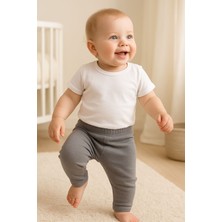 Chicsy Baby Unisex Bebek Düz Renkli Organik Kumaş Tayt Ilkbahar Yazlık 3-12 Ay