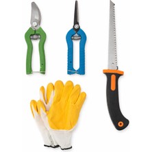 Vidafix Profesyonel Bahçe Budama Seti – 170 mm Testere, 2 Makas ve Koruyucu Eldiven